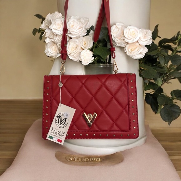 Valentino Orlandi Red Quilted Crossbody Bag - Picture 9 of 10